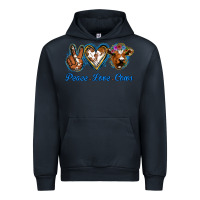 Navy Peace Love Cows Urban Hoodie - Jasminsmagicworld