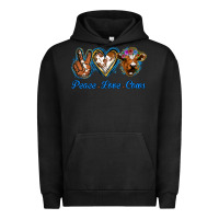 Pigment Black Peace Love Cows Urban Hoodie - Jasminsmagicworld