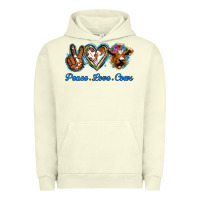 Pigment Pistachio Peace Love Cows Urban Hoodie - Jasminsmagicworld