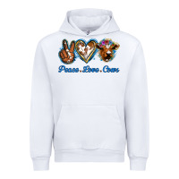 White Peace Love Cows Urban Hoodie - Jasminsmagicworld