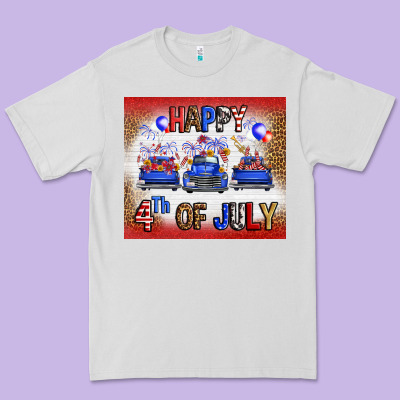 Western Happy Fourth Of July Premium Tee Designed By Fadigitalartstudio
