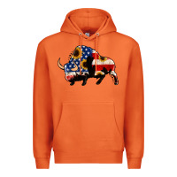 Carrot american flag bison Premium Hoodie - Jasminsmagicworld