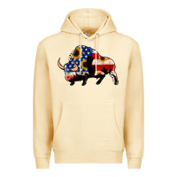 Pina Colada american flag bison Premium Hoodie - Jasminsmagicworld