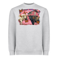 Heather Grey Valentine's day barn and black angus with charolais Heavyweight Sweatshirt - RanaPortraitStore