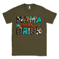 Army Green mama needs a drink Classic Tee - OliviaCreatesArt