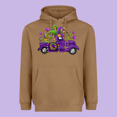 Mardi Gras Truck Heavyweight Hoodie Designed By Jasminsmagicworld