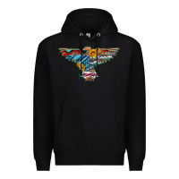 Black thunderbird with usa flag and sunflowers Premium Hoodie - Artiststas