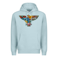 Blue Mist thunderbird with usa flag and sunflowers Premium Hoodie - Artiststas