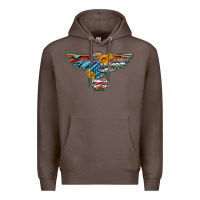 Coffee thunderbird with usa flag and sunflowers Premium Hoodie - Artiststas