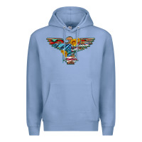 Colony Blue thunderbird with usa flag and sunflowers Premium Hoodie - Artiststas
