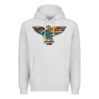 Dove Grey thunderbird with usa flag and sunflowers Premium Hoodie - Artiststas