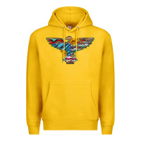 Lemon thunderbird with usa flag and sunflowers Premium Hoodie - Artiststas