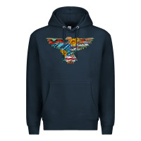 Navy thunderbird with usa flag and sunflowers Premium Hoodie - Artiststas
