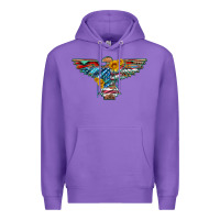 Purple thunderbird with usa flag and sunflowers Premium Hoodie - Artiststas