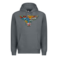 Rock thunderbird with usa flag and sunflowers Premium Hoodie - Artiststas