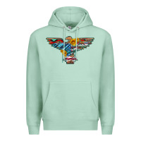 Seafoam thunderbird with usa flag and sunflowers Premium Hoodie - Artiststas