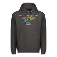 Smoke thunderbird with usa flag and sunflowers Premium Hoodie - Artiststas