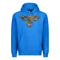 True Royal thunderbird with usa flag and sunflowers Premium Hoodie - Artiststas