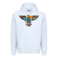 White thunderbird with usa flag and sunflowers Premium Hoodie - Artiststas