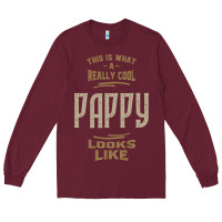 Burgundy Really Cool Pappy Long Sleeve Tee - artisFamous