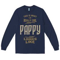 Navy Really Cool Pappy Long Sleeve Tee - artisFamous