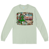 Matcha merry Christmas tree western Long Sleeve Tee - CowhideDigitalArt