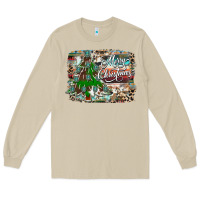 Mushroom merry Christmas tree western Long Sleeve Tee - CowhideDigitalArt