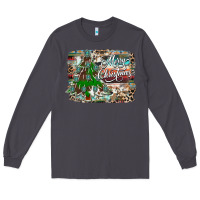 Smoke merry Christmas tree western Long Sleeve Tee - CowhideDigitalArt