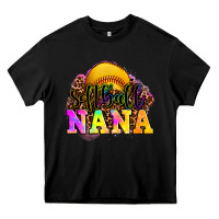 Black softball nana Heavy Core Tee - OliviaCreatesArt
