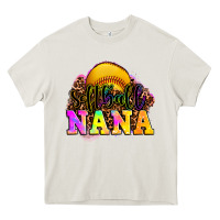 Cream softball nana Heavy Core Tee - OliviaCreatesArt