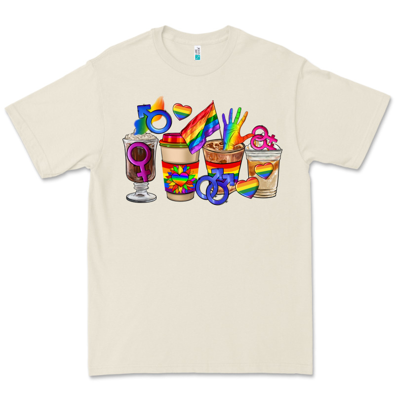 Lgbt Coffee Cups Premium Tee by FaDigitalArtStudio | Teevron