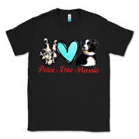 Black Peace Love Aussie Classic Tee - Jasminsmagicworld