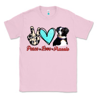 Bubblegum Pink Peace Love Aussie Classic Tee - Jasminsmagicworld