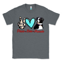Charcoal Heather Peace Love Aussie Classic Tee - Jasminsmagicworld