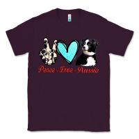Plum Peace Love Aussie Classic Tee - Jasminsmagicworld