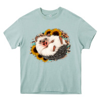 Arona happy hedgehog sunflower leopard Heavy Core Tee - Jasminsmagicworld