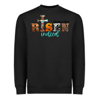 Black he is risen indeed matthew 28 6 jesus christ easter Heavyweight Sweatshirt - Jasminsmagicworld