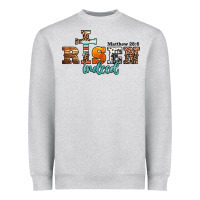 Heather Grey he is risen indeed matthew 28 6 jesus christ easter Heavyweight Sweatshirt - Jasminsmagicworld