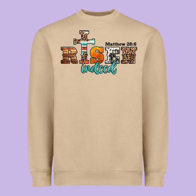 He Is Risen Indeed Matthew 28 6 Jesus Christ Easter Heavyweight Sweatshirt Designed By Jasminsmagicworld