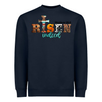 Navy he is risen indeed matthew 28 6 jesus christ easter Heavyweight Sweatshirt - Jasminsmagicworld