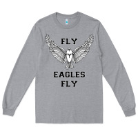 Heather Grey fly eagles fly philadelphia Long Sleeve Tee - artisFamous