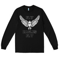 Black fly eagles fly philadelphia Long Sleeve Tee - artisFamous