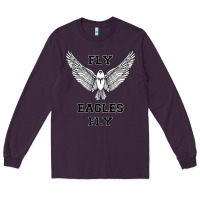Plum fly eagles fly philadelphia Long Sleeve Tee - artisFamous