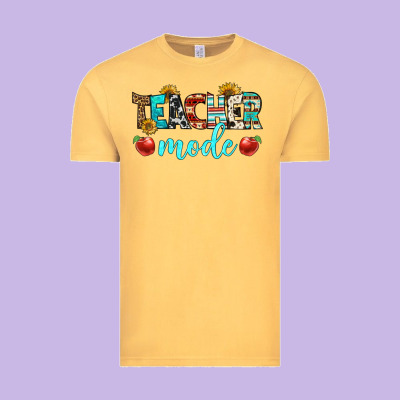 Teacher Mode Vintage Tee Designed By Bundleandbundleshop
