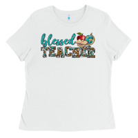 White blessed teacher Ladies Tee - BundleAndBundleShop