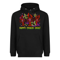 Black happy crawdi gras mardi gras carnival Heavyweight Hoodie - Jasminsmagicworld