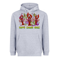 Heather Grey happy crawdi gras mardi gras carnival Heavyweight Hoodie - Jasminsmagicworld
