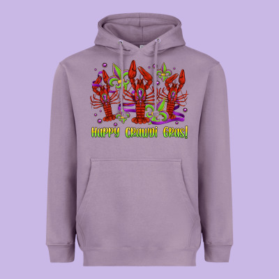 Happy Crawdi Gras Mardi Gras Carnival Heavyweight Hoodie Designed By Jasminsmagicworld