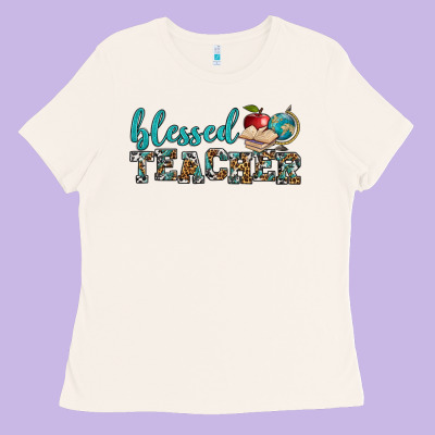 Blessed Teacher Ladies Tee Designed By Bundleandbundleshop