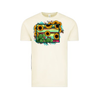 Vintage Arctic wyoming map sunflower cactus serape Vintage Tee - RanaPortraitStore